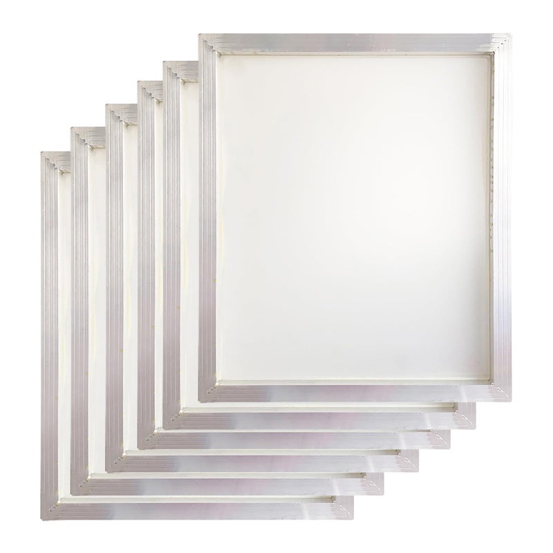 YLZ Aluminum Silk Screen Printing Screens 20 x 24 Inch Frame-160 White Mesh (6 PCS) - Image 1